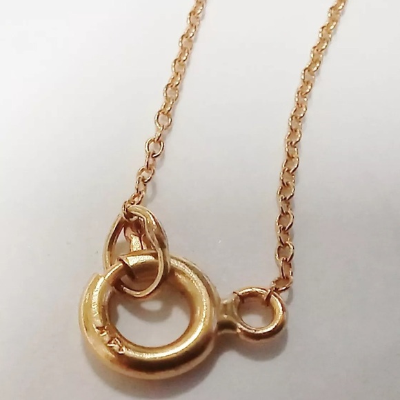 🌹SOLD! ❌ 18K Open Heart Red Ruby Diamond Necklace - Picture 6 of 11